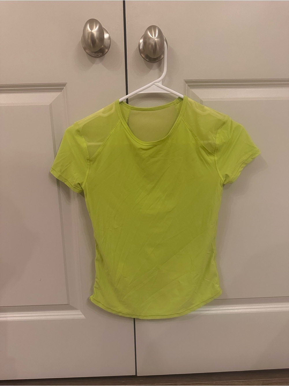 lululemon athletica Neon Lime Short Sleeve Active Tee
